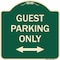 Signmission Guest Parking W/ Bidirectional Arrow Heavy-Gauge Aluminum Sign, 18" x 18", G-1818-23930 A-DES-G-1818-23930 - alternate 1